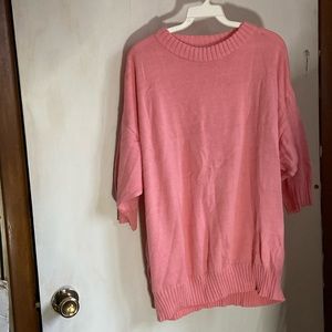 6789 Measure Up pink sweater NWOT very large number 44 is on tag